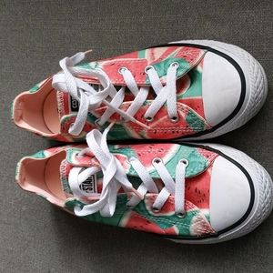 Watermelon Converse Low Tops sz 3